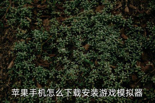 苹果手机怎么下载安装游戏模拟器