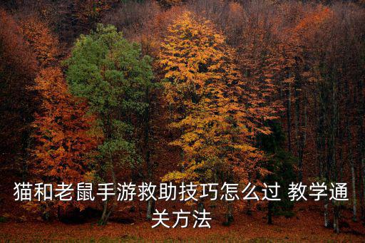 猫和老鼠手游救助技巧怎么过 教学通关方法