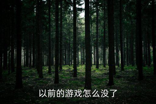 以前的游戏怎么没了