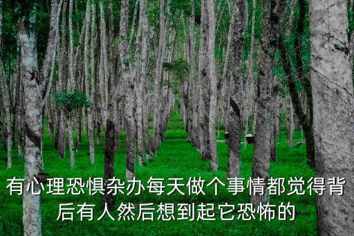 有心理恐惧杂办每天做个事情都觉得背后有人然后想到起它恐怖的