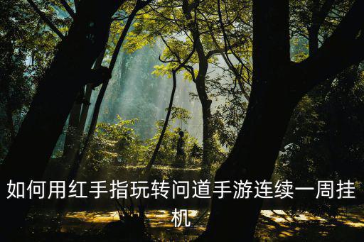 如何用红手指玩转问道手游连续一周挂机