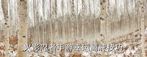 火影忍者手游幸运翻牌技巧