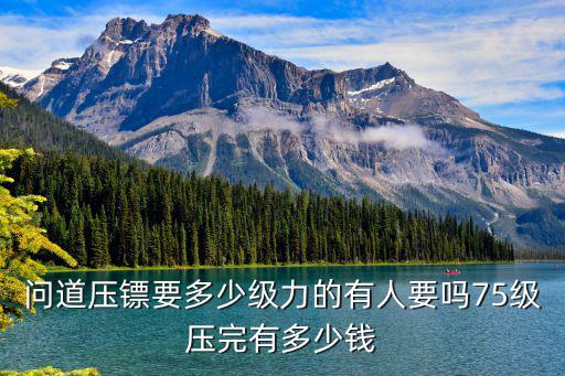 问道压镖要多少级力的有人要吗75级压完有多少钱
