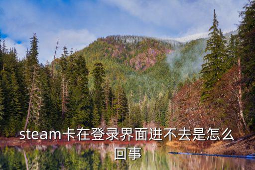 steam卡在登录界面进不去是怎么回事