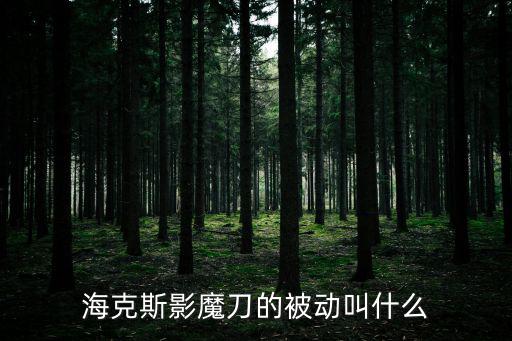 海克斯影魔刀的被动叫什么
