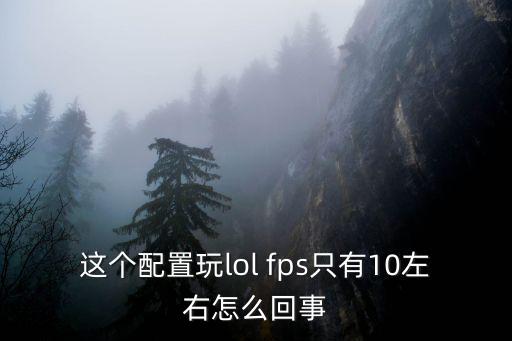 这个配置玩lol fps只有10左右怎么回事