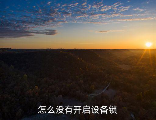 怎么没有开启设备锁
