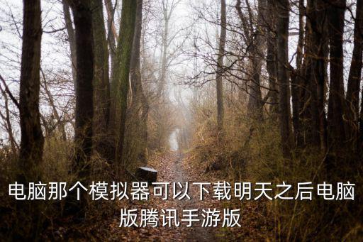 电脑那个模拟器可以下载明天之后电脑版腾讯手游版