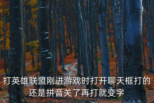 英雄联盟手游显示字母怎么设置，打英雄联盟刚进游戏时打开聊天框打的还是拼音关了再打就变字