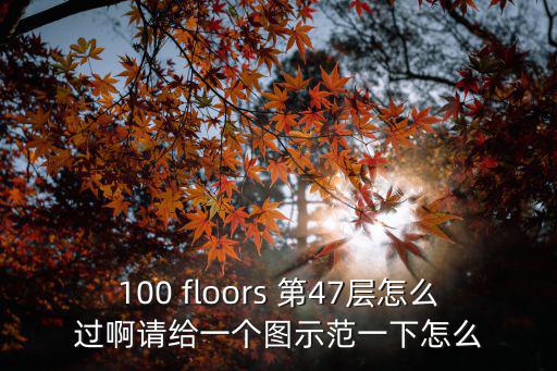 100 floors 第47层怎么过啊请给一个图示范一下怎么