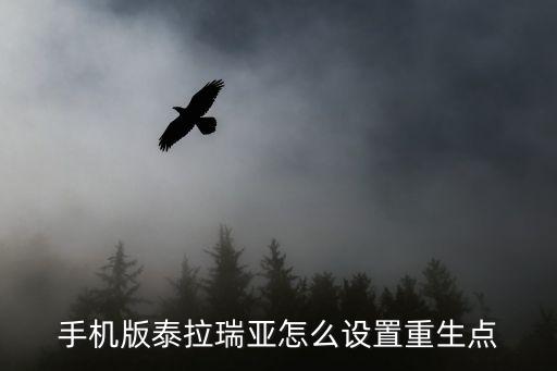 手机版泰拉瑞亚怎么设置重生点