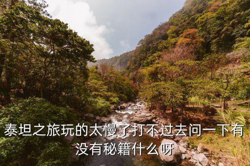 泰坦之旅手游加载很慢怎么办，泰坦之旅怎么打起好卡啊