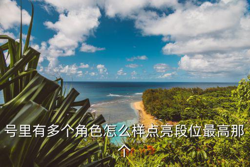 号里有多个角色怎么样点亮段位最高那个