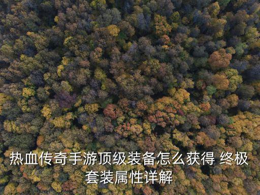 热血传奇手游暗金武器怎么获得，请问热血传奇中以下的特殊道具如何获得