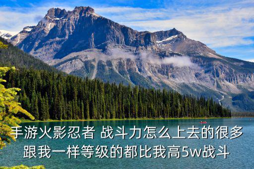 手游火影忍者 战斗力怎么上去的很多跟我一样等级的都比我高5w战斗