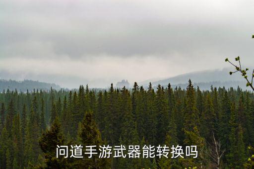 问道手游怎么调换武器，问道手游武器能转换吗
