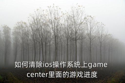 如何清除ios操作系统上game center里面的游戏进度