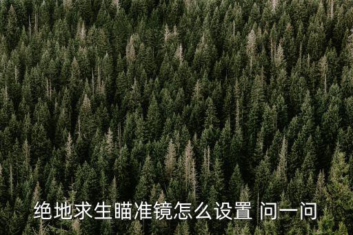 绝地求生瞄准镜怎么设置 问一问