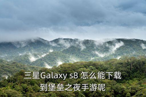 三星手机怎么玩堡垒之夜手游，咨询下三星Galaxy note 8 能玩堡垒之夜手游吗知道的朋友说下吧