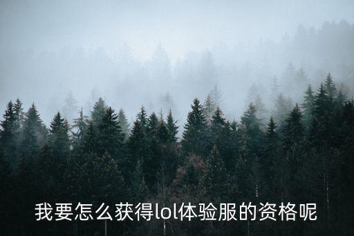 怎么得lol手游测试资格，现在如何获得英雄联盟内测资格