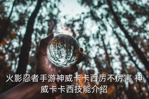 火影忍者手游神威卡卡西厉不厉害 神威卡卡西技能介绍