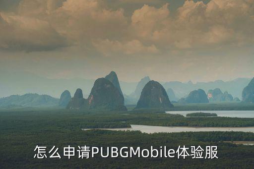 怎么申请PUBGMobile体验服
