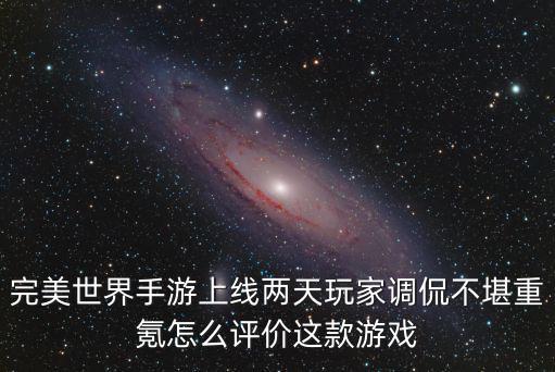 完美世界手游上线两天玩家调侃不堪重氪怎么评价这款游戏