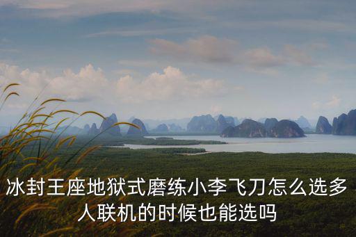 冰封王座地狱式磨练小李飞刀怎么选多人联机的时候也能选吗