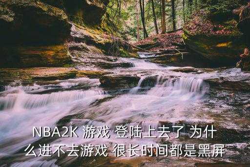 NBA2K 游戏 登陆上去了 为什么进不去游戏 很长时间都是黑屏