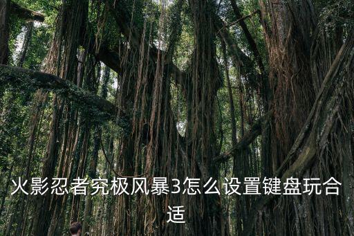 火影忍者究极风暴3怎么设置键盘玩合适