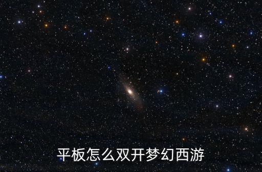 平板电脑怎么双开玩梦幻手游，平板电脑能双开梦幻吗