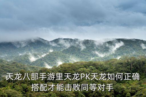 天龙八部手游pk怎么连招，天龙八部手游天龙pk连招怎么搭配 天
