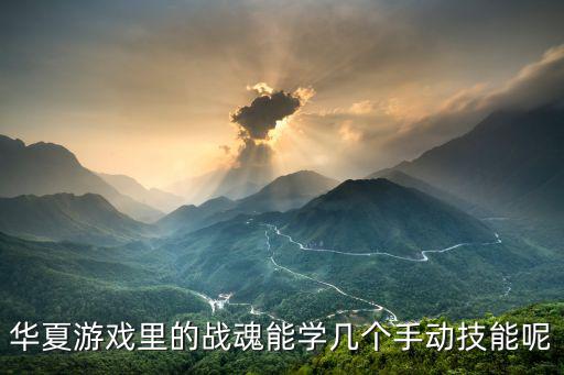 华夏游戏里的战魂能学几个手动技能呢
