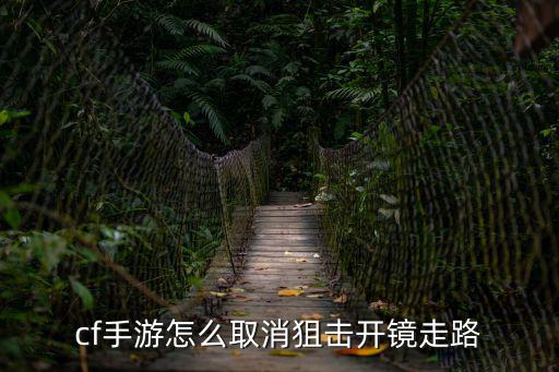 cf手游怎么取消狙击开镜走路