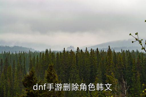 韩版地下城手游怎么删除角色，DNF手游韩服删除账号