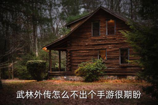武林外传怎么不出个手游很期盼