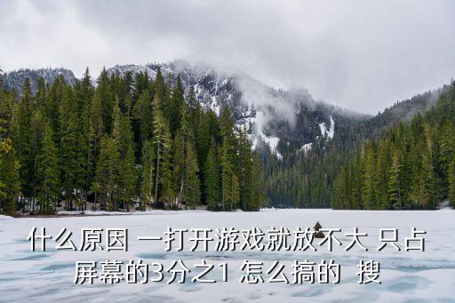 lol手游怎么那么小，什么原因 一打开游戏就放不大 只占屏幕的3分之1 怎么搞的  搜