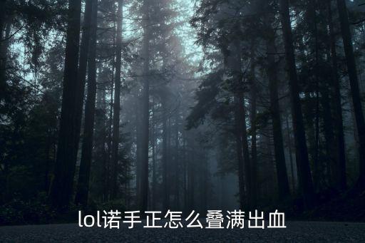 lol诺手正怎么叠满出血