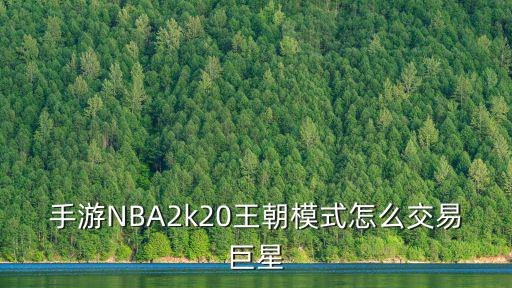 手游NBA2k20王朝模式怎么交易巨星