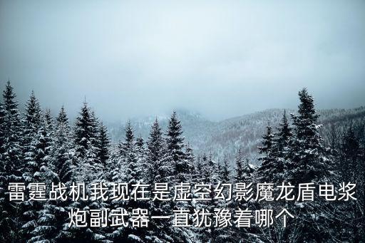 雷霆战机我现在是虚空幻影魔龙盾电浆炮副武器一直犹豫着哪个