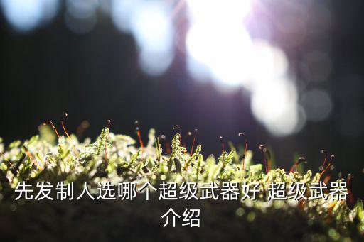先发制人选哪个超级武器好 超级武器介绍