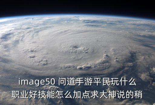 image50 问道手游平民玩什么职业好技能怎么加点求大神说的稍