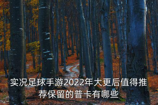 实况足球手游2022年大更后值得推荐保留的普卡有哪些