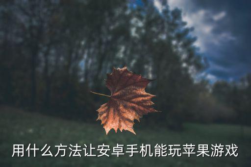 苹果怎么玩安卓魔塔手游，苹果的机子怎么玩安卓的游戏啊