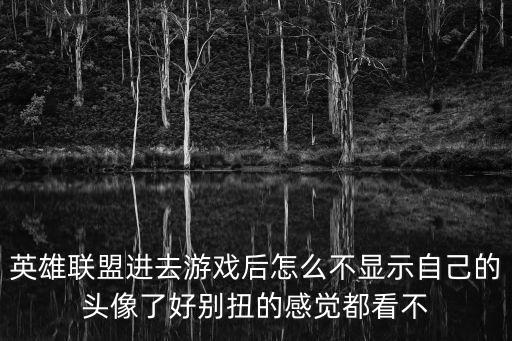 英雄联盟进去游戏后怎么不显示自己的头像了好别扭的感觉都看不