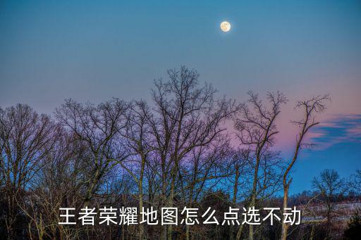 王者荣耀地图怎么点选不动