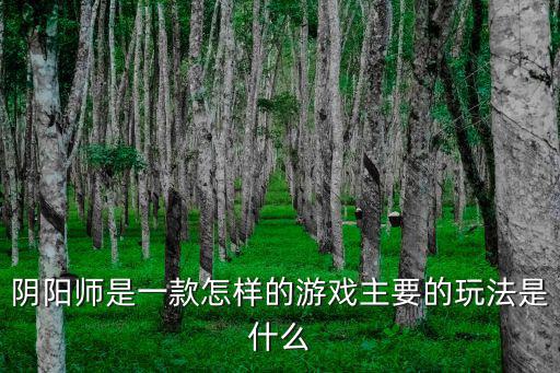 阴阳师是一款怎样的游戏主要的玩法是什么