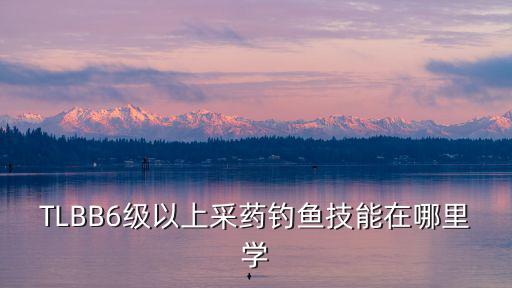 完美世界手游钓鱼技能怎么学，TLBB6级以上采药钓鱼技能在哪里学
