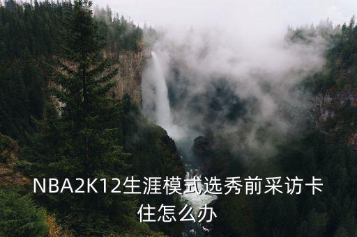 NBA2K12生涯模式选秀前采访卡住怎么办