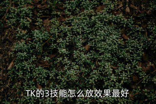 TK的3技能怎么放效果最好